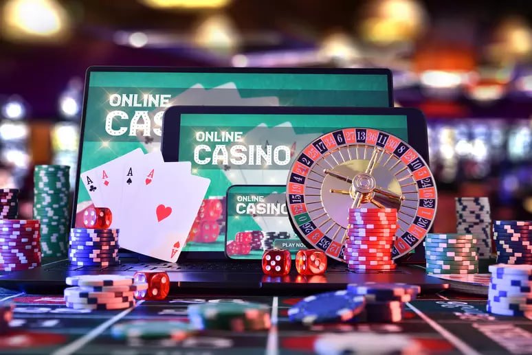 Ilustrasi permainan kasino online dan live dealer di platform lucky72